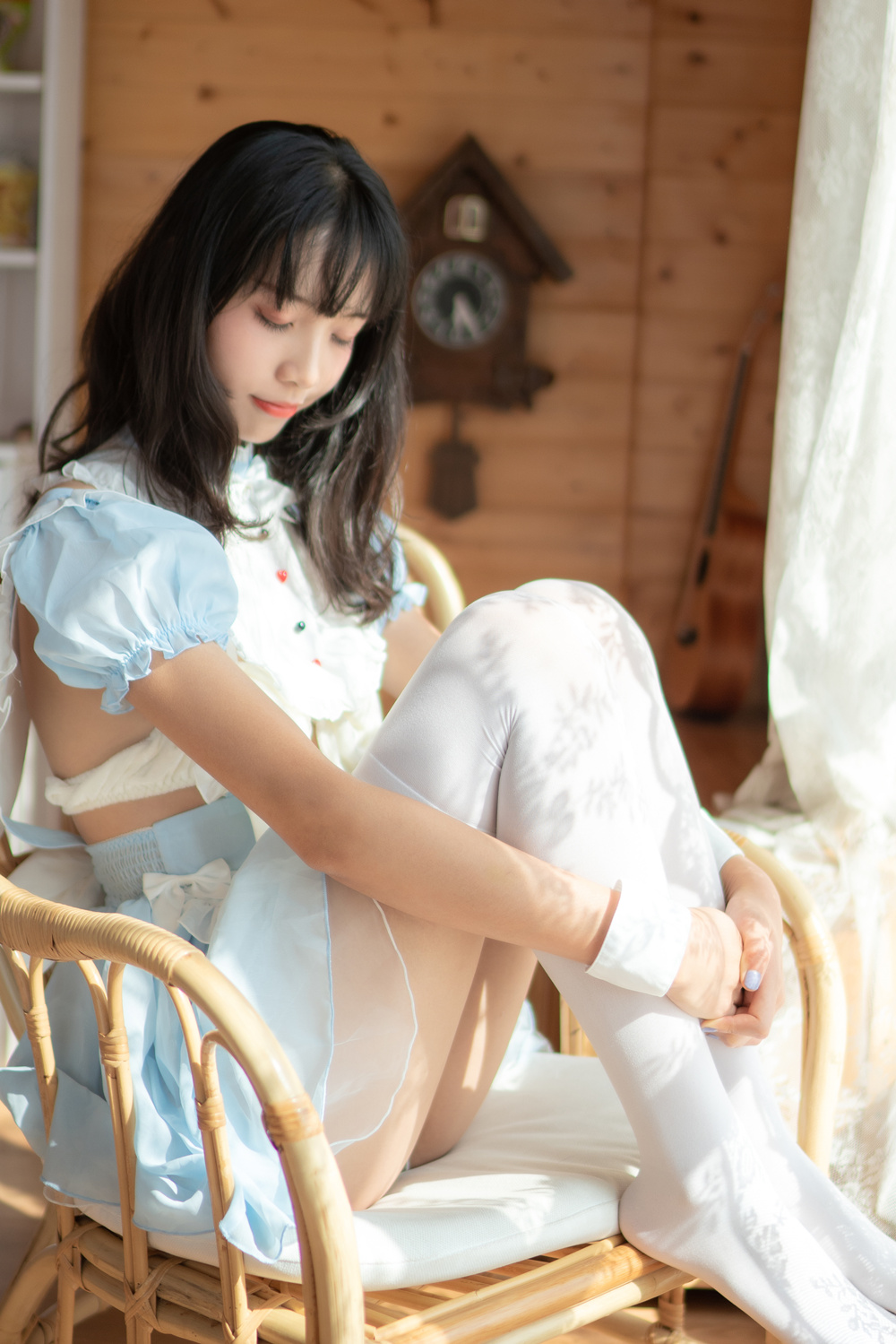 图片[1]-西瓜少女 VOL.019 蓝白女仆 [26P-180MB]-微密空间-全网最全抖音网红铁粉空间写真